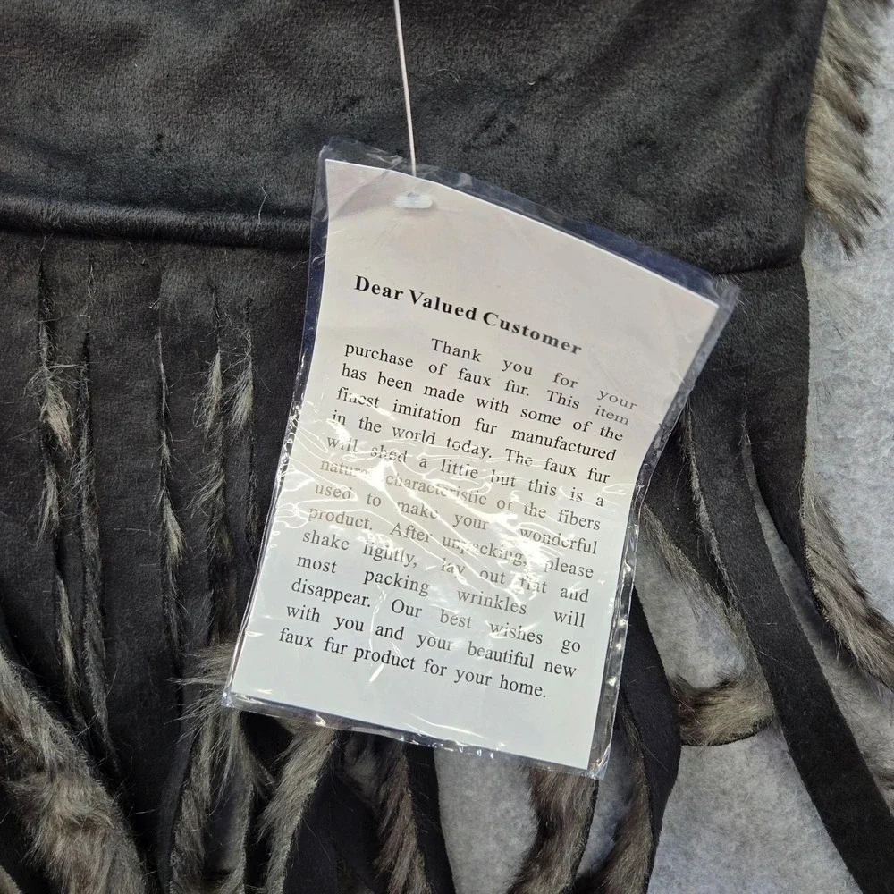 Dennis Dasso Home Throw Blanket Gray 50 X 60 In Faux Fur Lodge Modacrylic